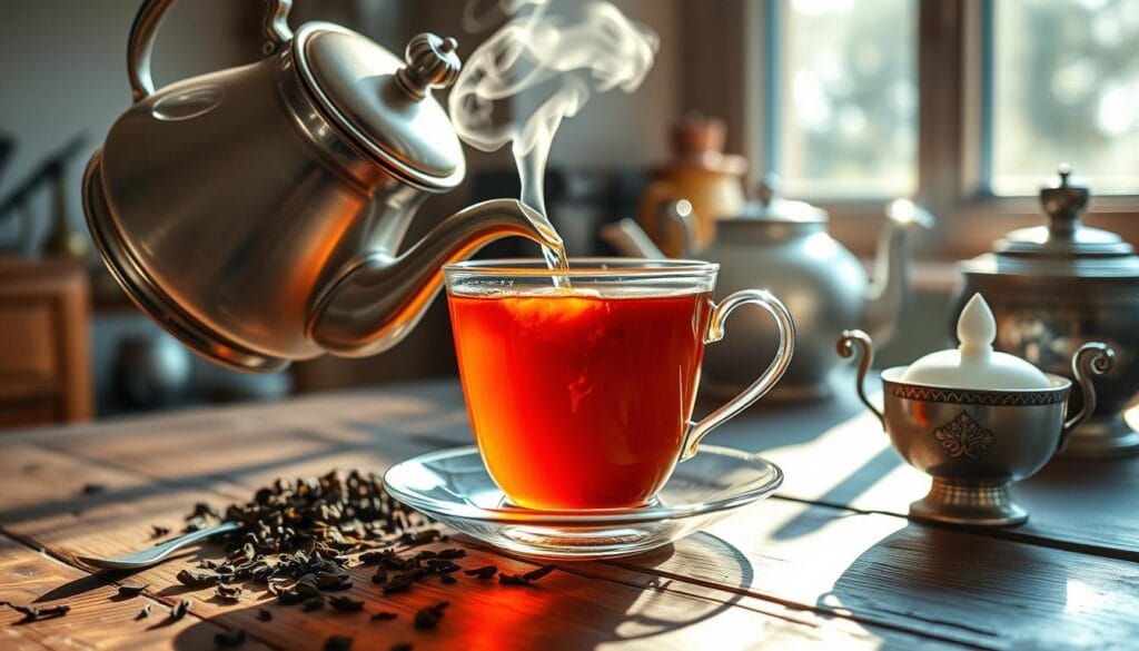 English Breakfast Tea Brewing