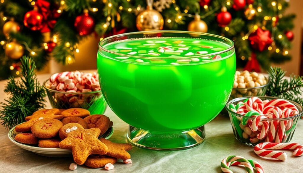 Grinch Punch and Holiday Treats
