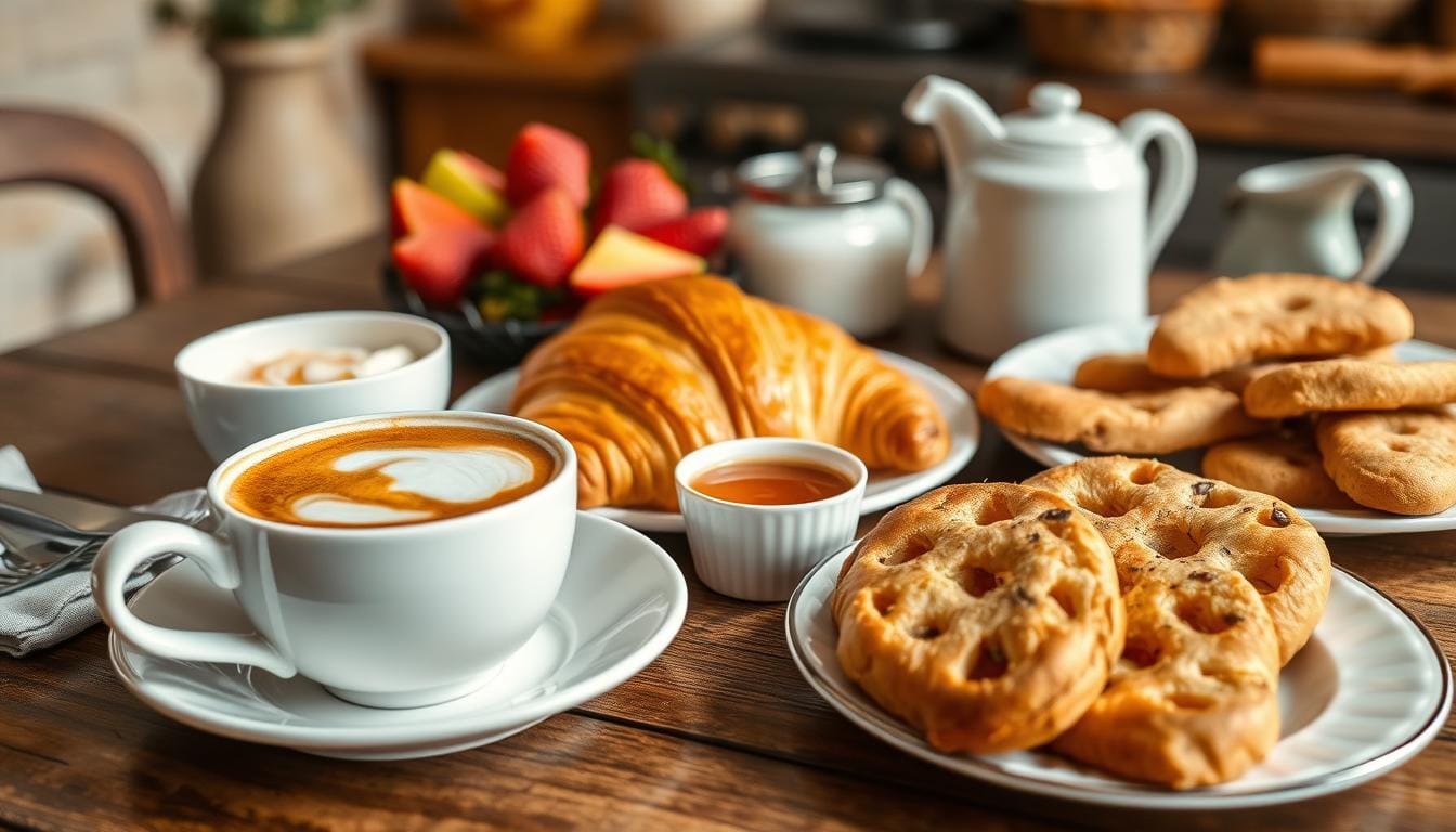 Which of the following is an example of a typical Italian breakfast?