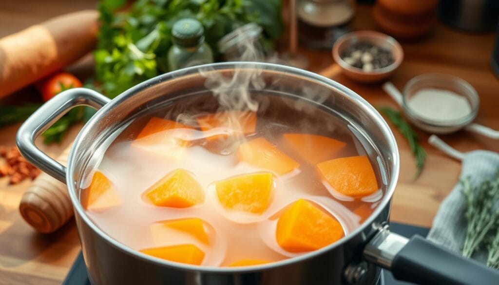 boiled sweet potatoes