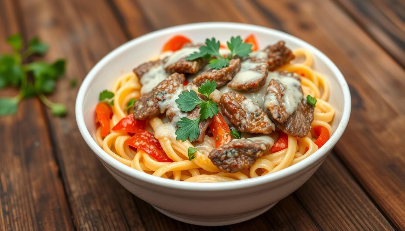 cheesesteak pasta