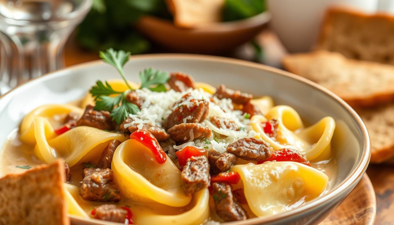 philly cheesesteak tortellini