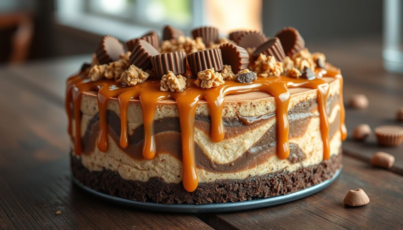 reeses caramel cheesecake