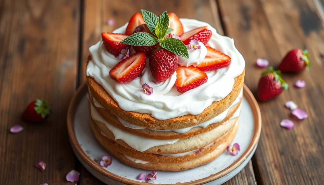 strawberry tres leches cake